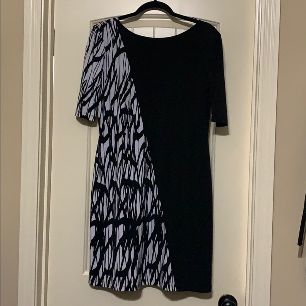 Size 8 black and grey pattern dress